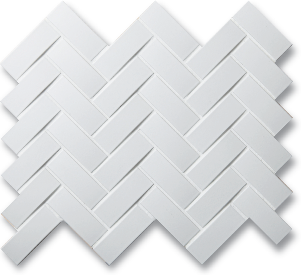 053 Cepac 1x1 Arc 1x3 Matte White Herringbone