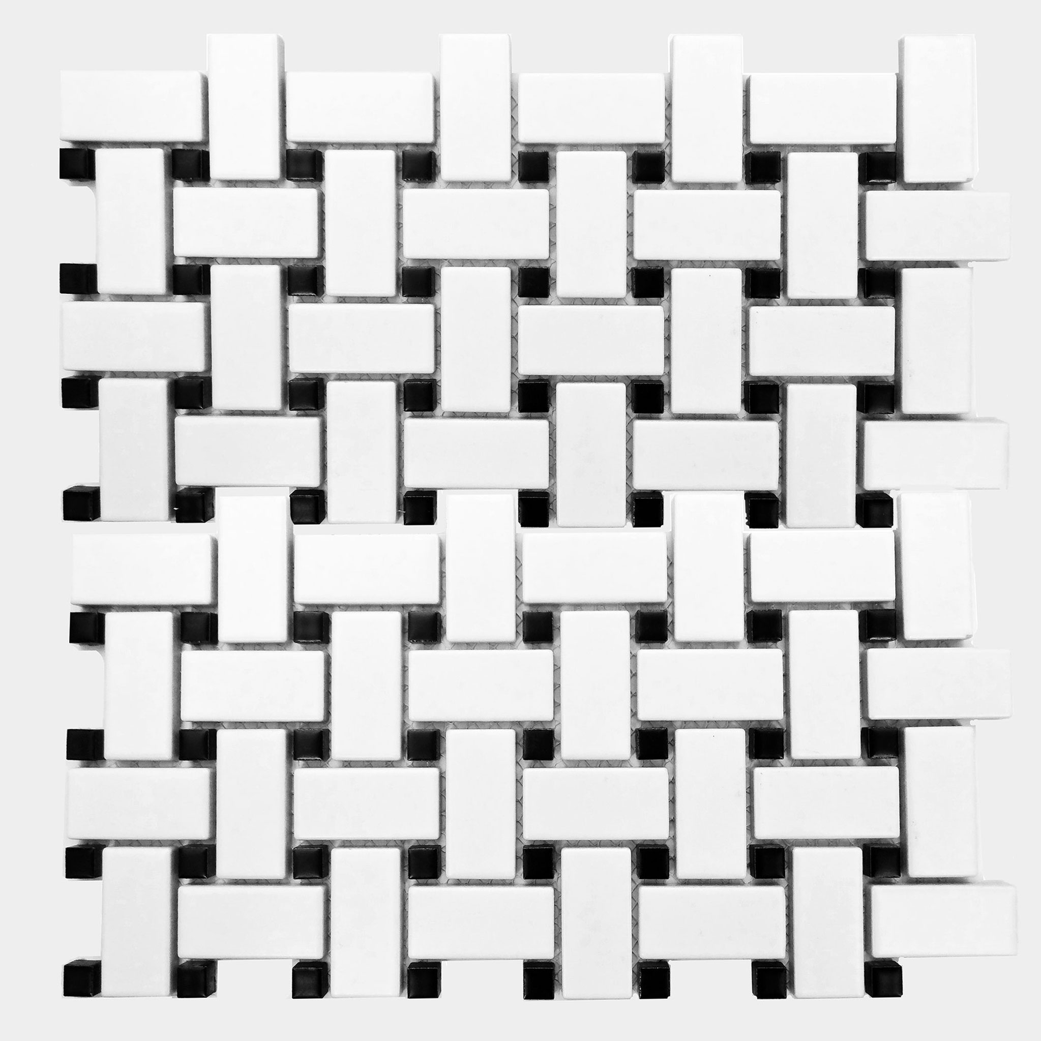Basketweave 1x2 BW1M Matte White