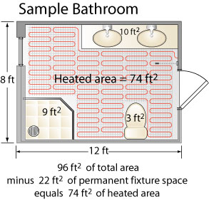 Sample Bathroom with Heated Area