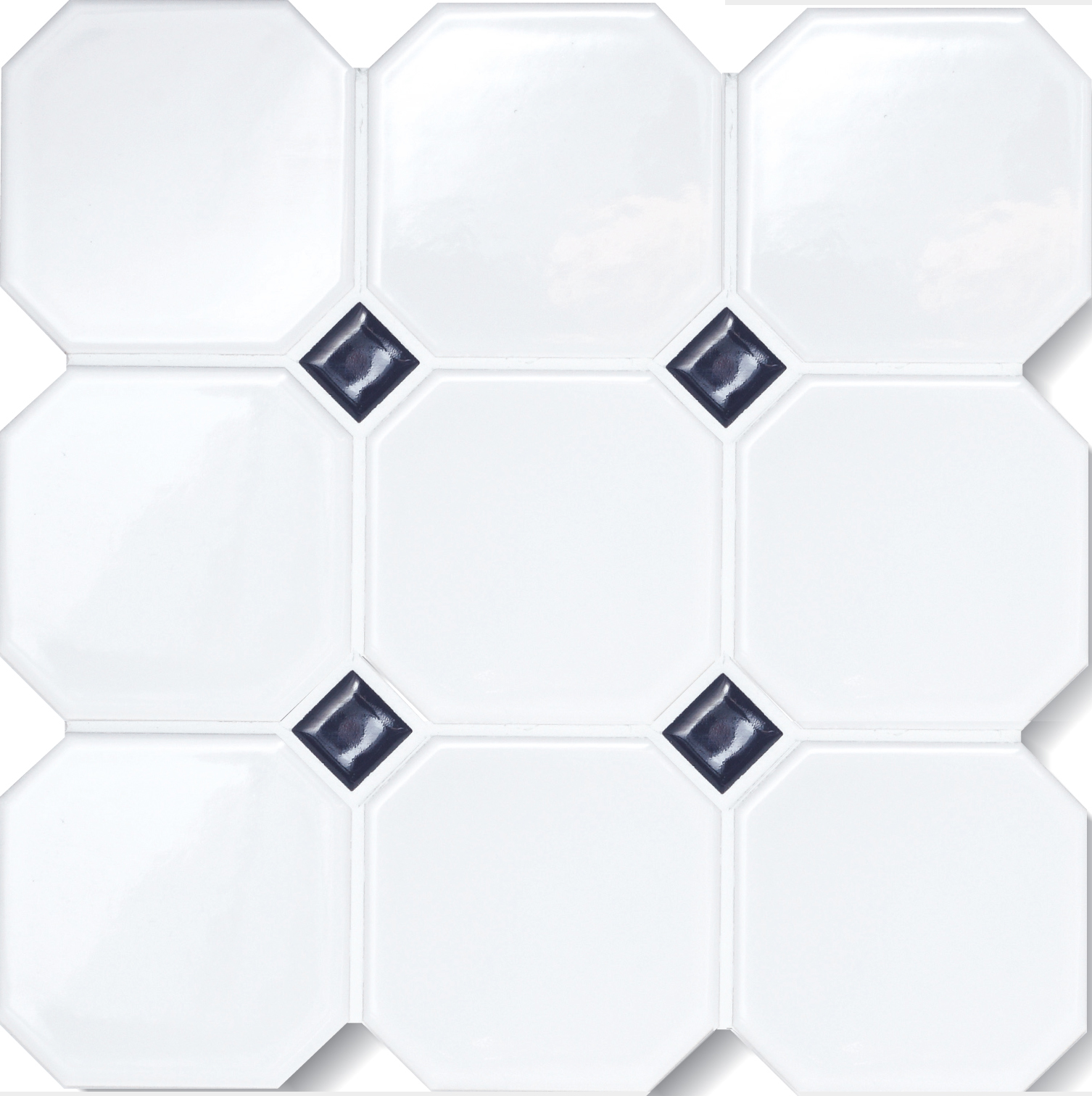 Octagon Matte White 4x4 Octagon W O Dots