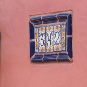 222 House Number Tiles, Talavera Tile House Numbers
